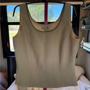 Tahari ASL Cream Tank Top size 10